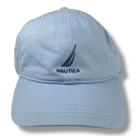 Nautica Baseball Adult Cap Hat One Size Adjustable with Logo Baby Blue - Picture 1 of 4